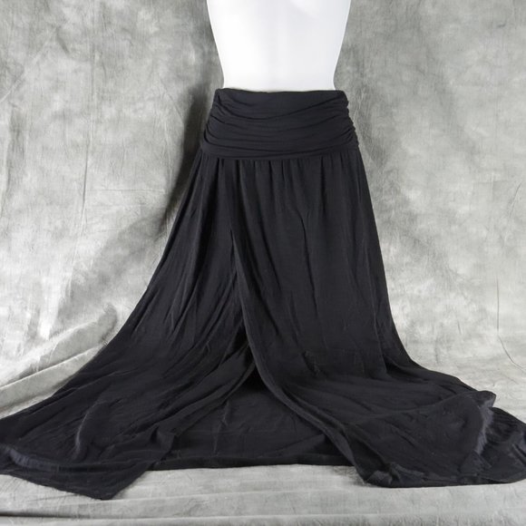 NWT soft joie DESIGNER BLACK MOCK WRAP MAXI SKIRT Women's Size XS ANB - Picture 1 of 4